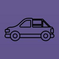 Flat monoline car icon element asset design vector
