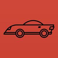Flat monoline car icon element asset design vector