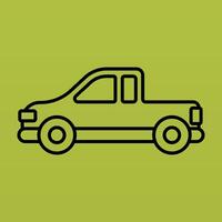 Flat monoline car icon element asset design vector