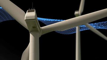 Wind Turbine Producing Renewable Sustainable Energy Power video
