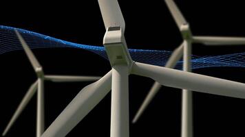 Wind Turbine Producing Renewable Sustainable Energy Power video