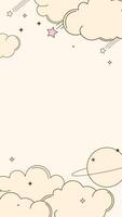Aesthetic Background With Cloud and The Space vector