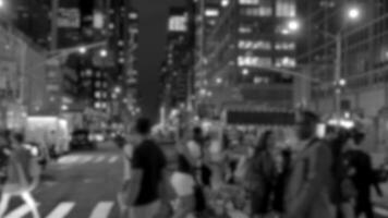 Crowds of Pedestrians Commuting in City Business District at Rush Hour Traffic video