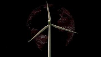 Wind Turbine Producing Renewable Sustainable Energy Power video