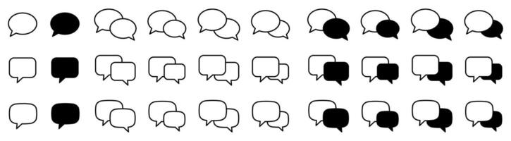 Chat icon. Talk bubble speech icon. Blank empty bubbles set. vector
