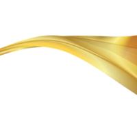 Abstract shiny color gold wave design element png