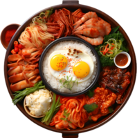 a plate with various types of food on it png