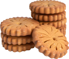 a stack of cookies on a white background png