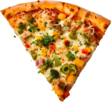 a pizza with broccoli and cheese on it png