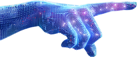 a hand with a dot pattern on it png