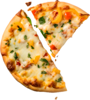 a pizza with broccoli and cheese on it png
