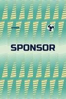 Geometric pattern jersey soccer with green color vector