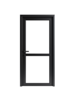 Black metal door frame isolated on transparent background png