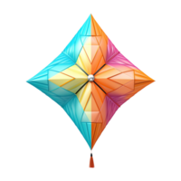 Colorful Kite isolated on transparent background png