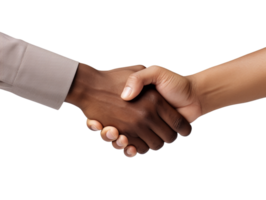 Closeup view of Two Men Shaking Hand isolated on transparent background png