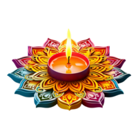 Diwali Rangoli isolated on transparent background png