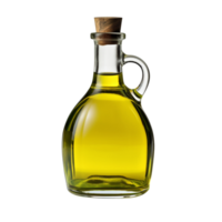 Glass bottle of olive oil isolated on transparent background png