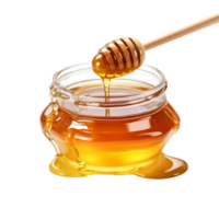 Honey Jar with Honey Dipper isolated on transparent background png
