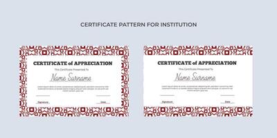 Certificate template set collection. Diploma of modern design or gift certificate style pattern. vector