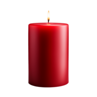 Red candle isolated on transparent background png