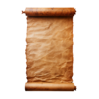 old paper scroll isolated on transparent background png