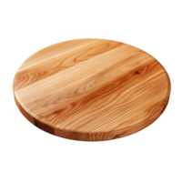 Rounded wooden board isolated on transparent background png