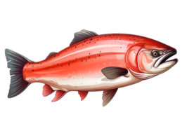 Salmon fish isolated on transparent background png