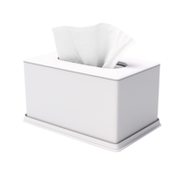 White paper tissue box isolated on transparent background png