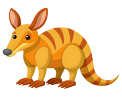 Cartoon Aardvark Isolated on Transparent Background - Detailed and Whimsical Animal Drawing png