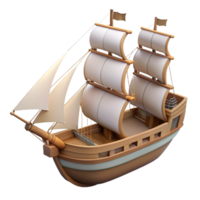 Schooner Ship 3d png