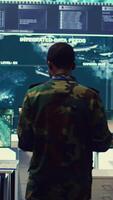 Vertical Aircraft maintenance technician coordinating air support to provide assistance for ground troops, ensures correct functioning for future warfare missions. Operate surveillance systems. Camera B. video