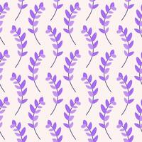 Eucalyptus branch with violet leaves, seamless pattern on a beige background. Twigs of tree plant. Botanical summer illustration. Modern style design vector