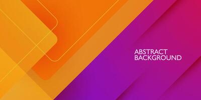 Abstract geometric futuristic background with colorful bright orange and purple gradient background design. Overlap triangle pattern. Eps10 vector