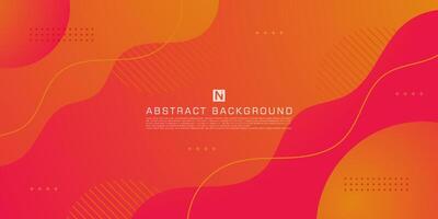 Dynamic orange gradient fluid textured background design in 3D style with liquid color pattern. Wave design. Eps10 vector