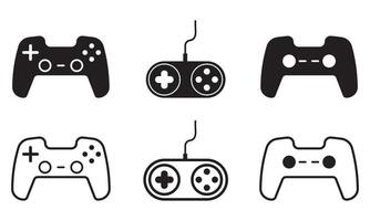 game console icons set. Gaming controller concept Flat symbol set. on white background. vector