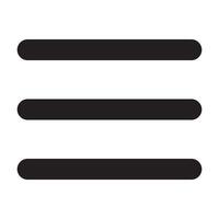 Hamburger menu bar flat icon for apps and websites, Website navigation hamburger menu icons vector