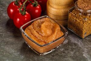 Cod fish roe snack in the bowl photo