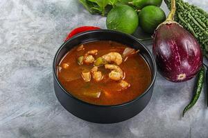 Spicy and Sour Soup with Prawns photo