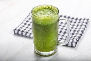 Lemon and mint cold smoothie photo