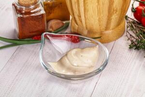 Burger sauce in the bowl photo