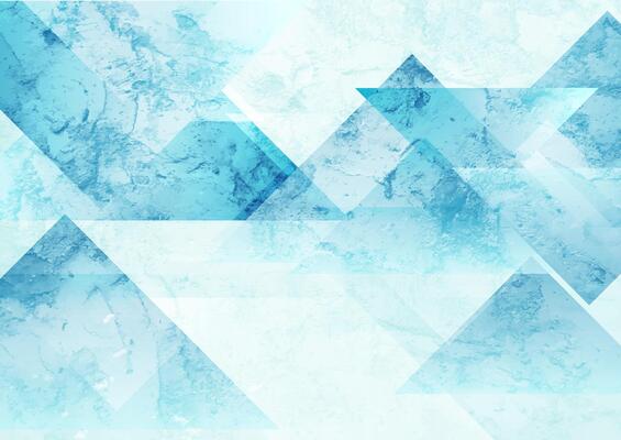 Blue and white grunge triangles abstract background