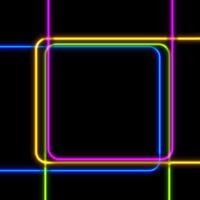 Abstract colorful neon square frame abstract background vector