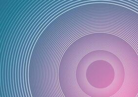 Blue pink round lines abstract technology background vector