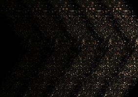 Arrows of sparkling golden dots abstract tech background vector