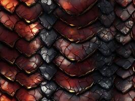 Snake skin with a smooth, glossy texture and a pattern of overlapping scales. photo