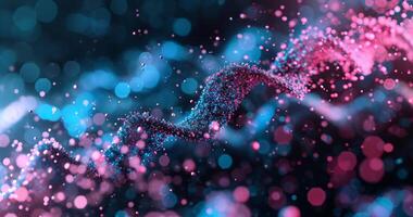 Abstract background with DNA molecules. photo