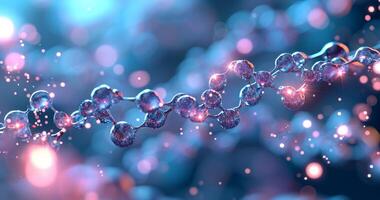 Abstract background with DNA molecules. photo