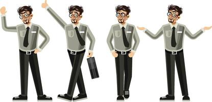 Employee Character Set Graphics Illustration vector