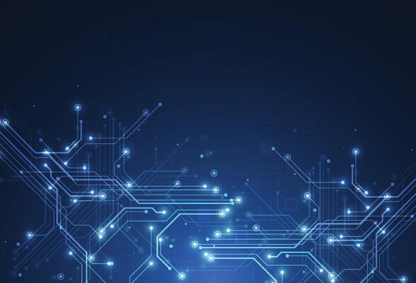 Abstract background with technology circuit board texture. Electronic motherboard illustration. Communication and engineering concept