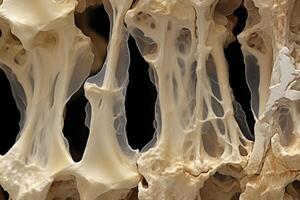 Bone tissue human skeleton under microscope cells structure medical science biology background texture magnification research structure health microbiology internal materials organs photo